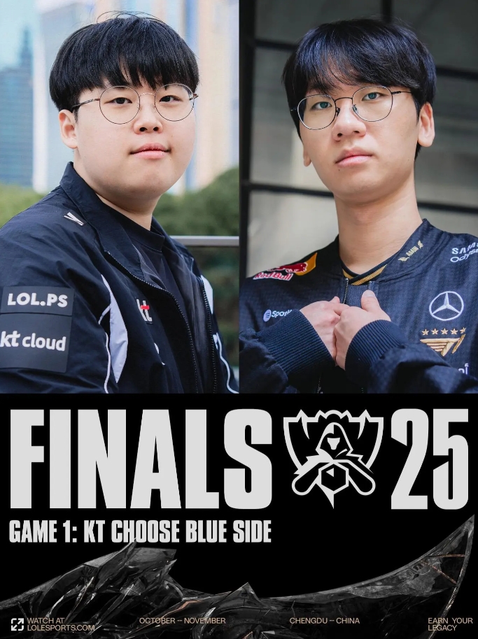 LOL赛事官方：KT在掷硬币中取得胜利，决赛第一局选择蓝色方